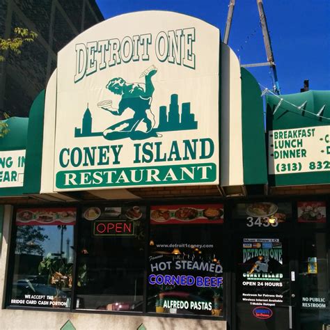 Detroit one coney restaurant - All info on Detroit One Coney Island in Detroit - Call to book a table. View the menu, check prices, find on the map, see photos and ratings. Log In. English . Español . ... #3296 of 6461 restaurants in Detroit #6 of 36 fast food in Highland Park #32 of 85 restaurants in Highland Park . Add a photo. 5 photos. Add a photo ...